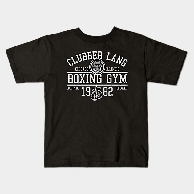 Clubber Lang Boxing Gym South Side Slugger Kids T-Shirt by Alema Art